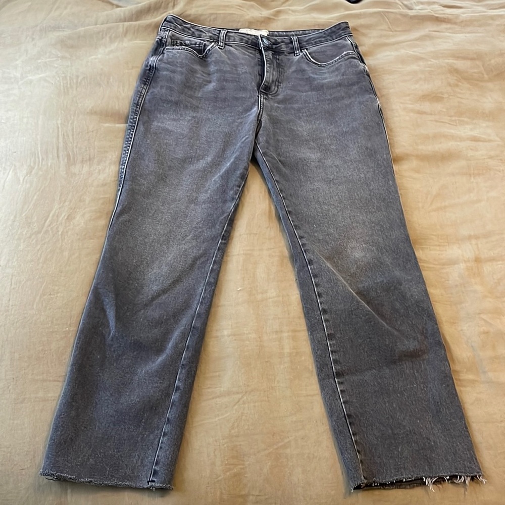 Free People Raw Hem Ankle Crop Denim